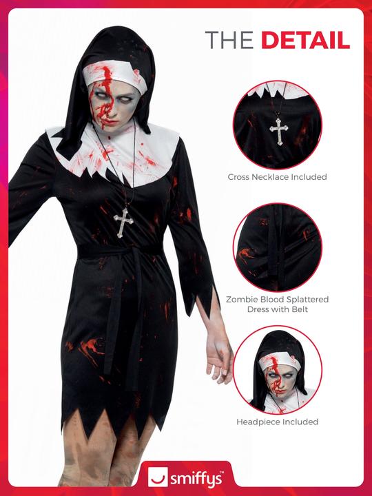 Produktbild Smiffys Zombie Nonne (40)