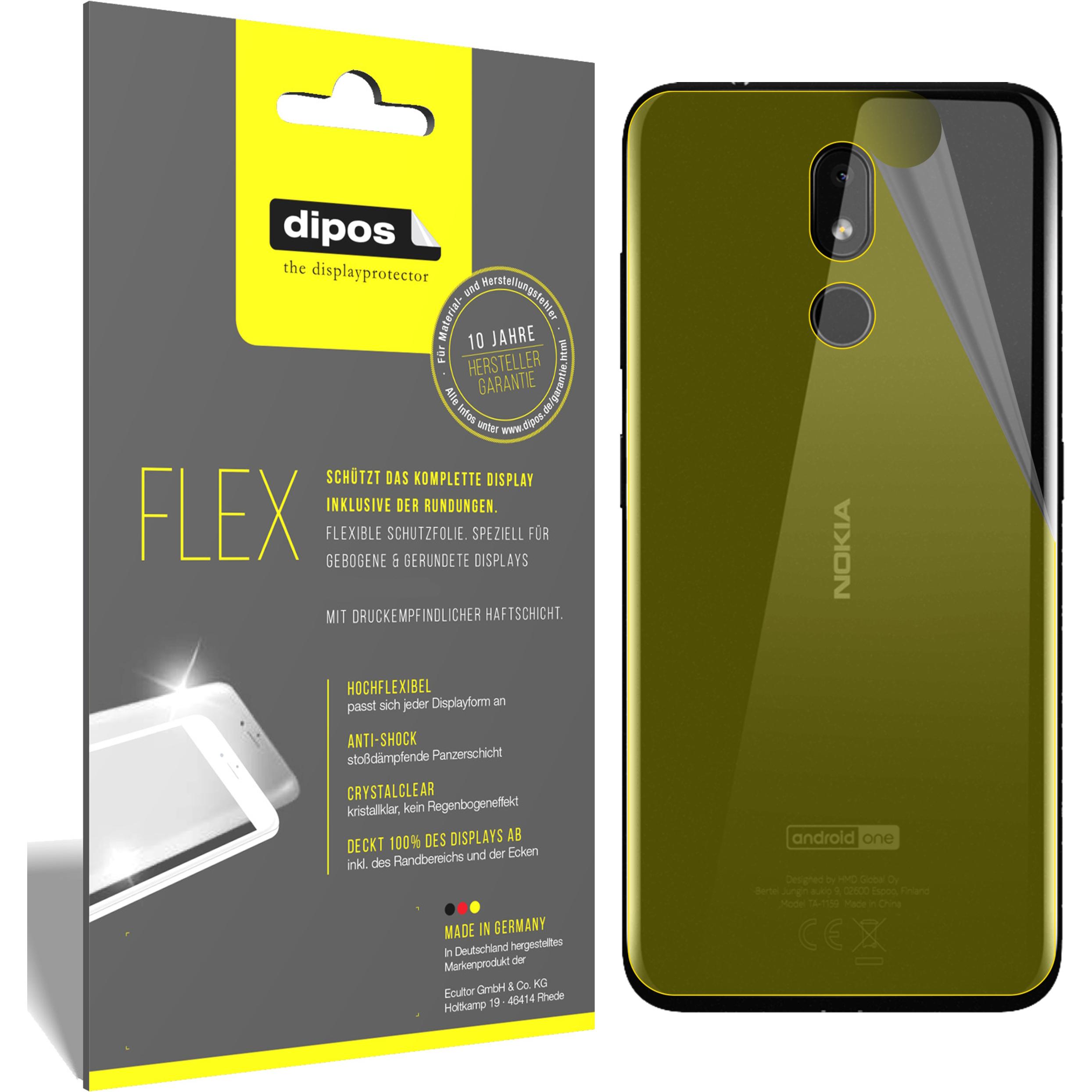 Dipos Displayschutzfolie Full-Cover 3D (2 Stück, Nokia 3.2), Smartphone Schutzfolie, Transparent