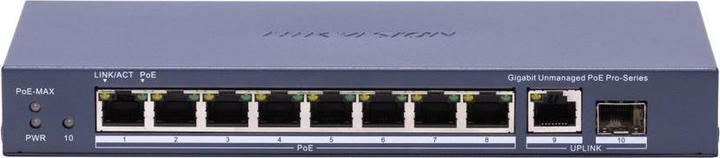 Produktbild Hikvision 8 Port Gigabit Unmanaged POE (8 Ports)