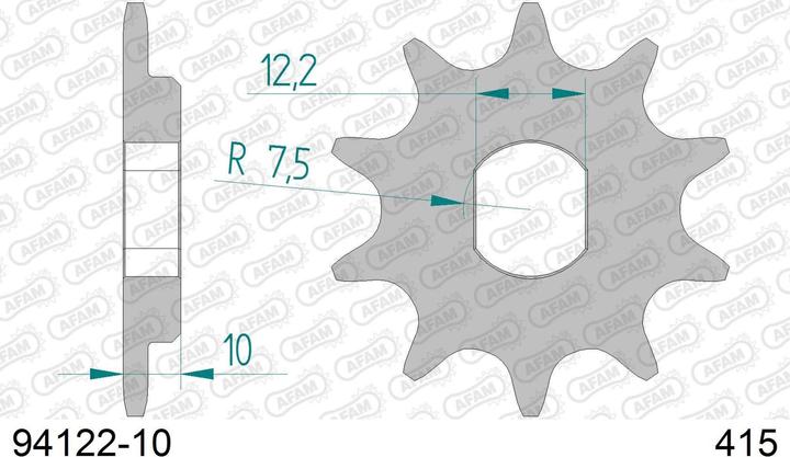 Produktbild Afam 415 10 dents (10)