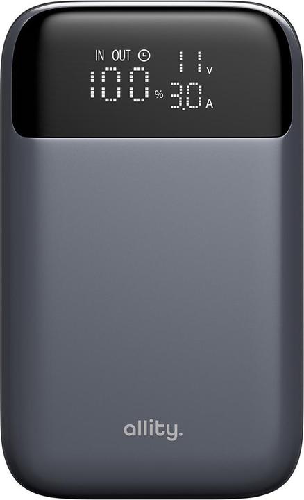 Produktbild Allity power bank APB-200 PD QC 33W 10000 mAh gray (10000 mAh, 33 W, 33 Wh)