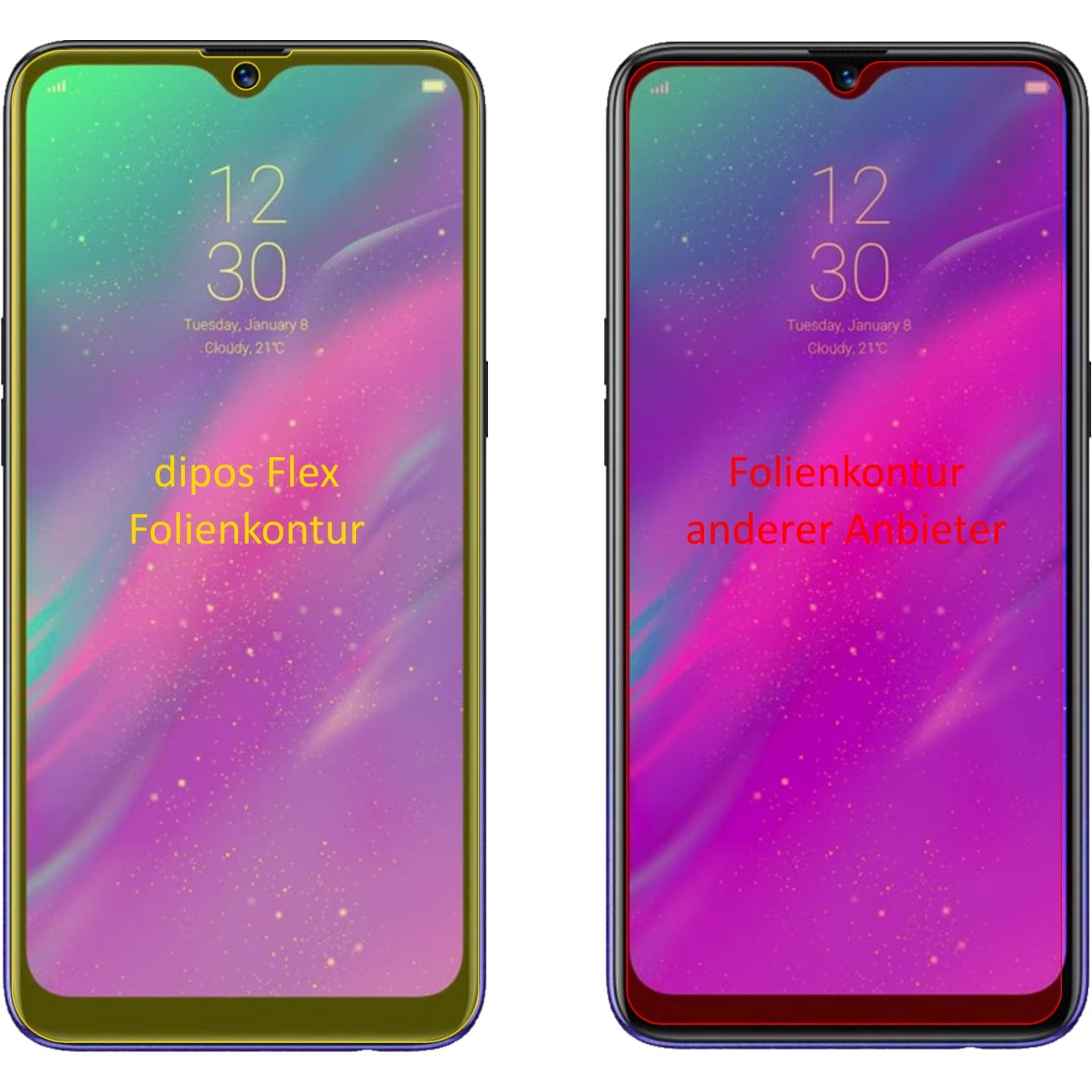 Thumbnail - Dipos Displayschutzfolie Full-Cover 3D (3 Stück, Realme 3), Smartphone Schutzfolie, Transparent