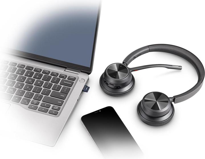 Produktbild Poly Voyager 4320 + BT700 Dongle + Ladestation (Kabellos, USB-C)