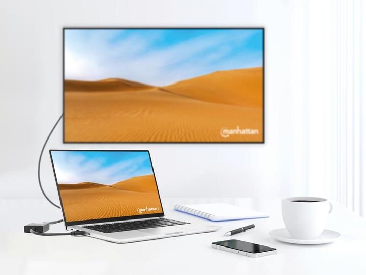 Actual product image Manhattan 1080p USB-A to HDMI Adapter (HDMI, 23.40 cm)