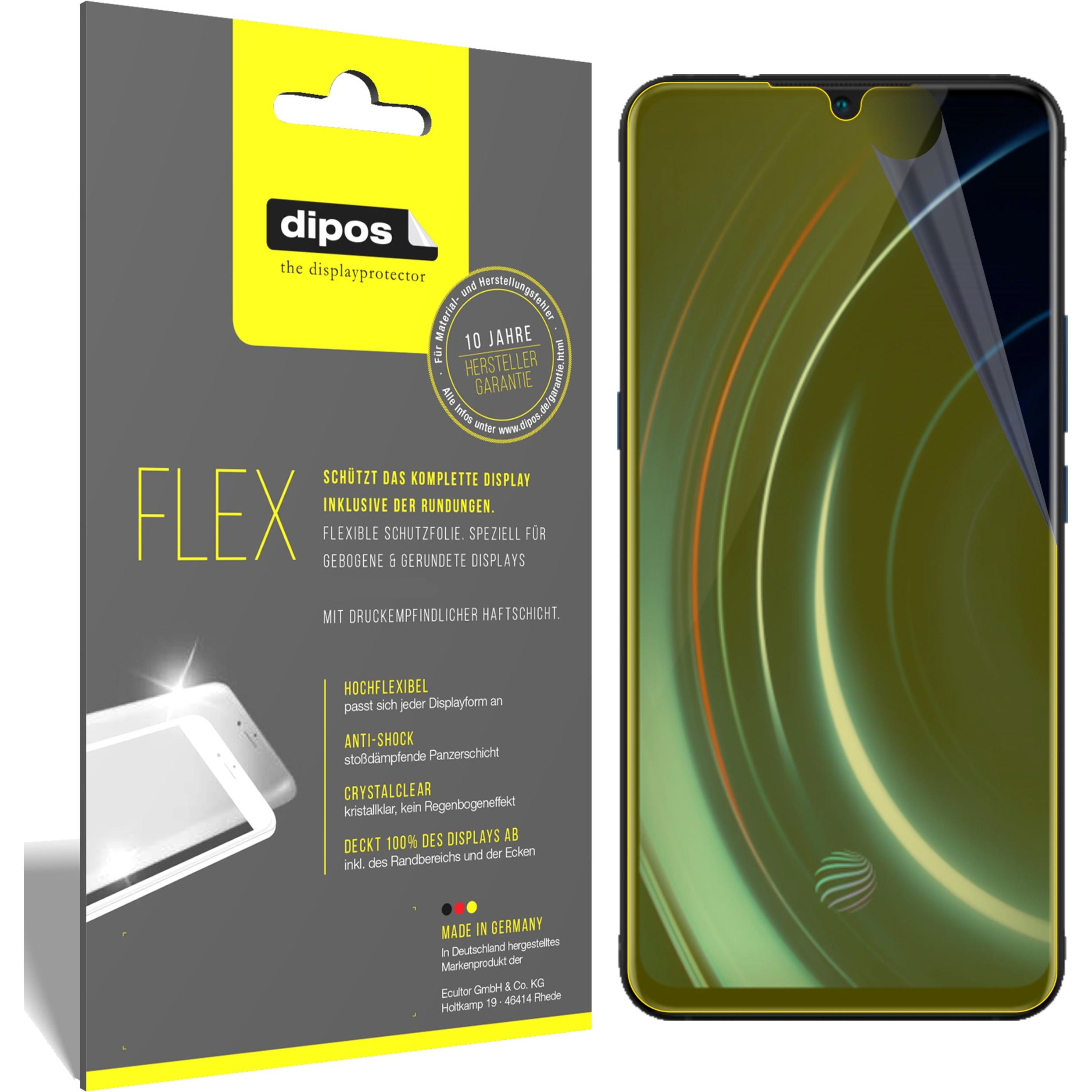 Dipos Displayschutzfolie Full-Cover 3D (2 Stück, Vivo IQOO), Smartphone Schutzfolie, Transparent