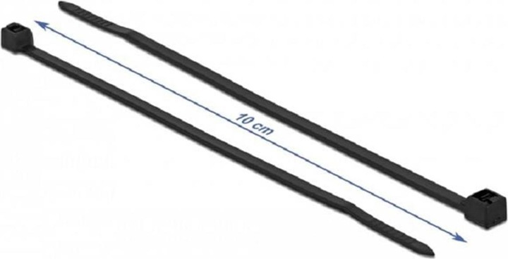 Produktbild Delock Kabelbinder hitzebeständig L 100 x B 2,5 mm schwarz 100 Stück (Kunststoffkabelbinder, 100 mm, 100 Stk.)