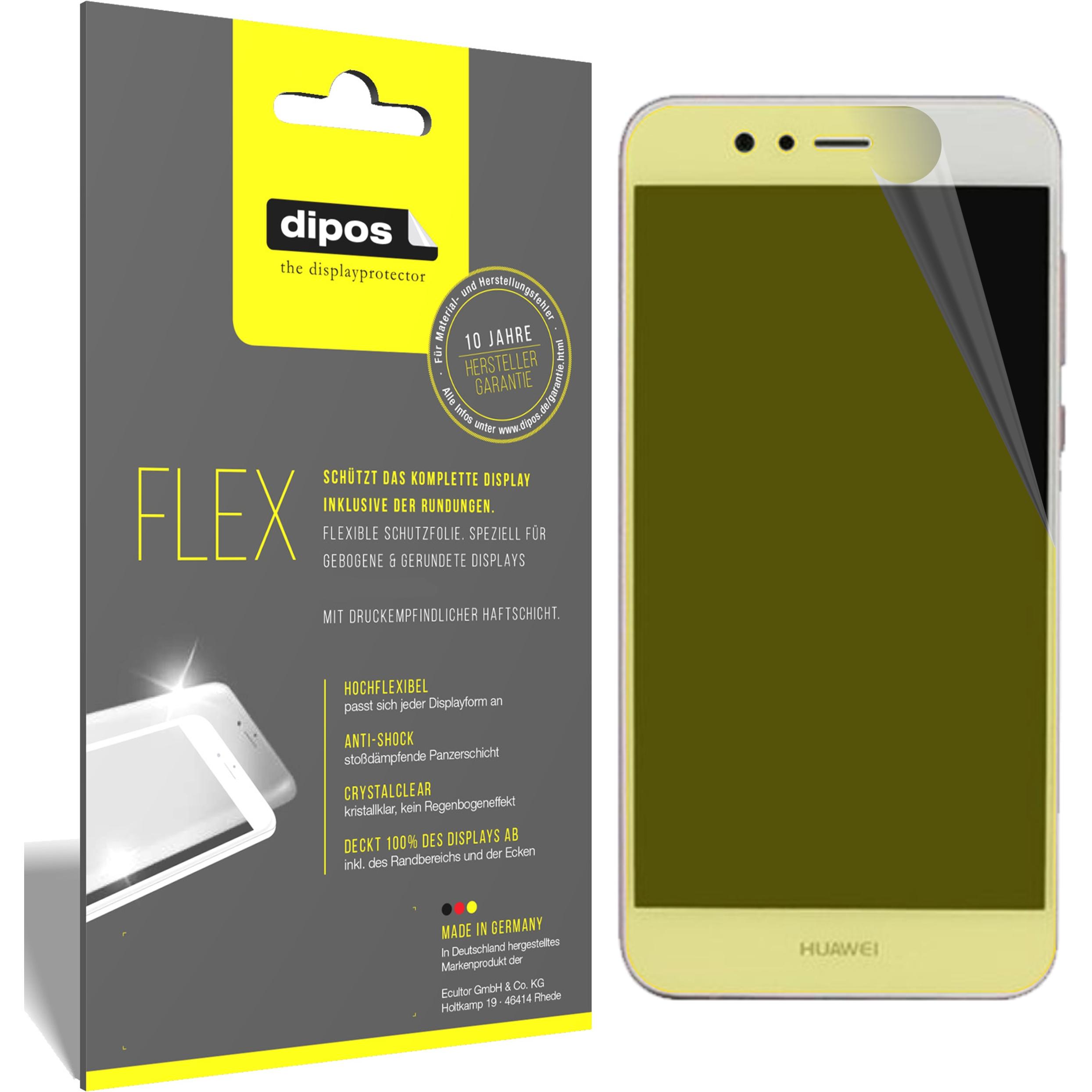 Dipos Displayschutzfolie Full-Cover 3D (3 Stück, Huawei Nova 2), Smartphone Schutzfolie, Transparent