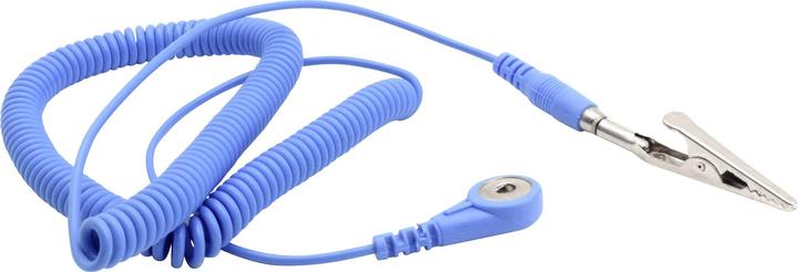 Produktbild Quadrios ESD-Erdungskabel 3.60 m Druckknopf 4 mm, Stecker, Krokodilklemme (Statikschutz)