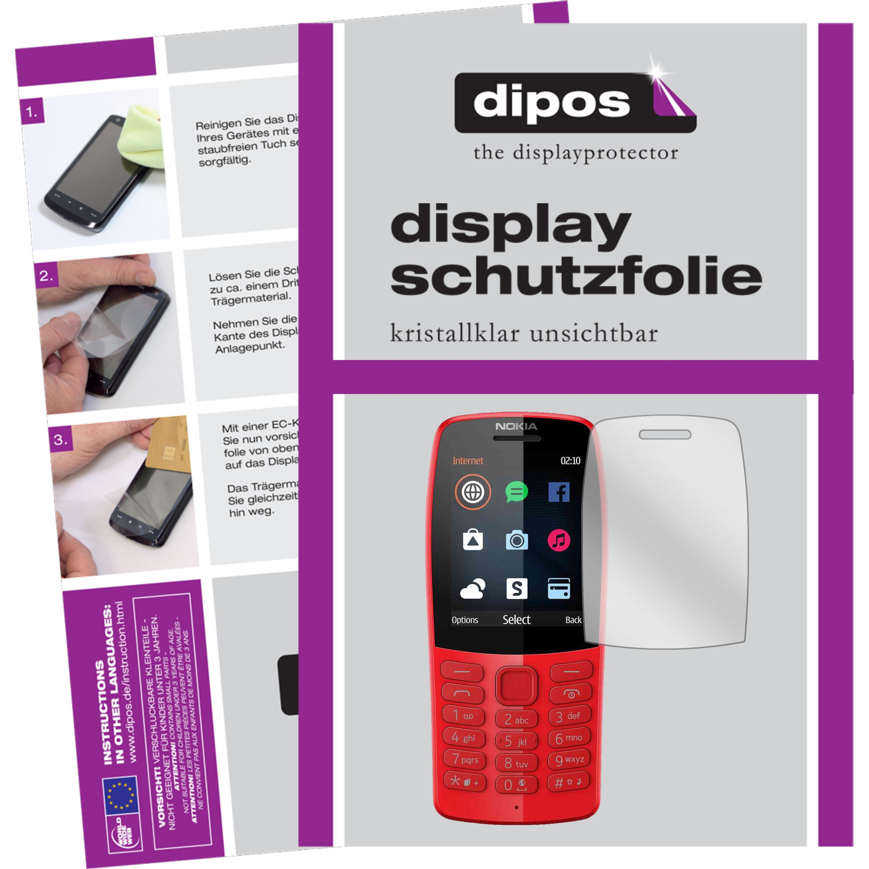 Dipos Displayschutzfolie Crystalclear (6 Stück, Nokia 210), Smartphone Schutzfolie, Transparent