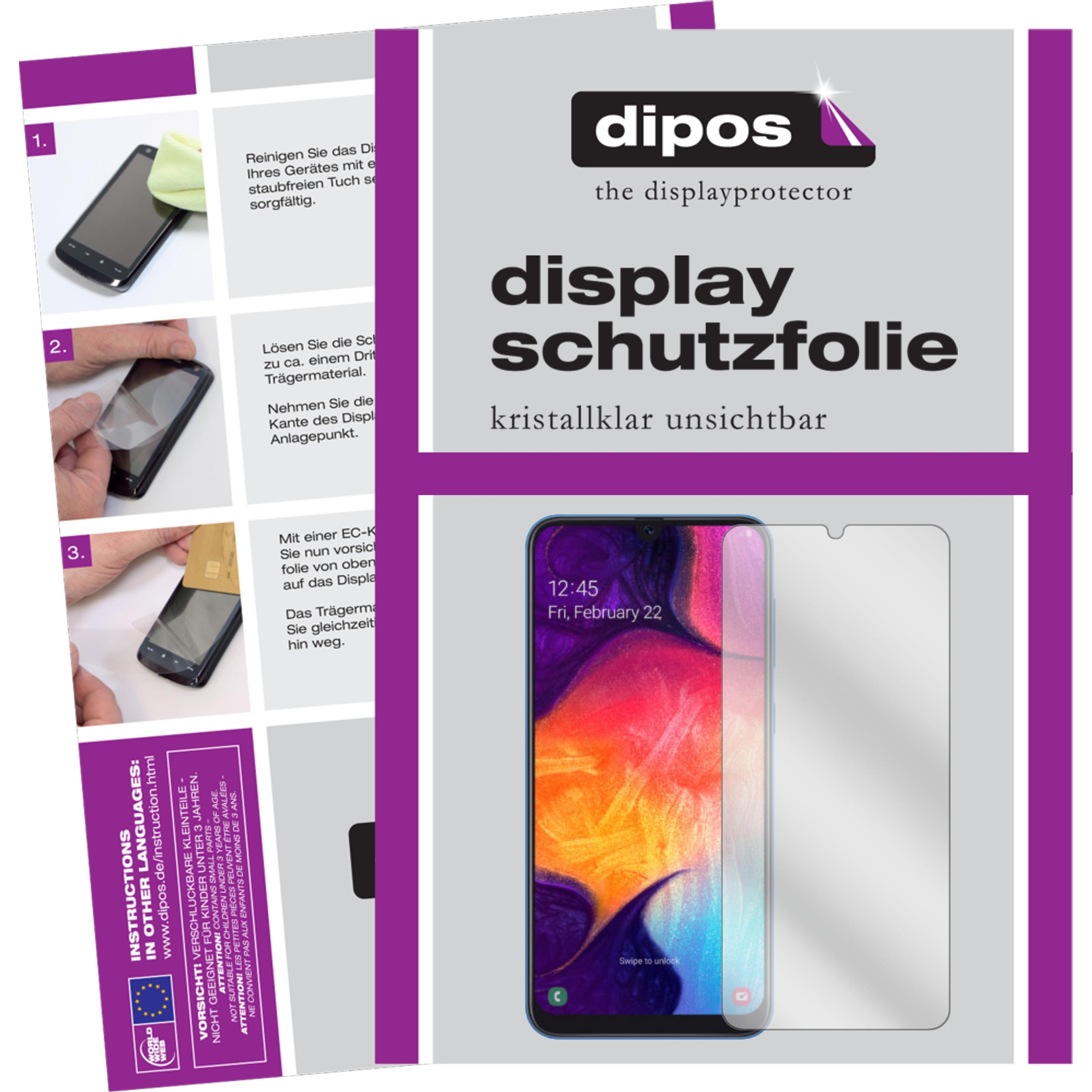 Dipos Displayschutzfolie Crystalclear (2 Stück, Samsung Galaxy A40), Smartphone Schutzfolie, Transparent