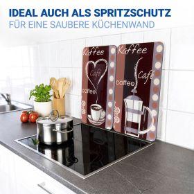 Produktbild Wenko Herdabdeckplatte Universal Mod. Kaffeeduft, 2er Set für alle Herdarten geeignet