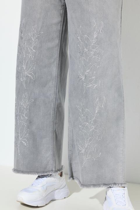 Produktbild Ulla Popken Jeans Mary, Stickerei, Fransensaum, Stretchdenim (58)