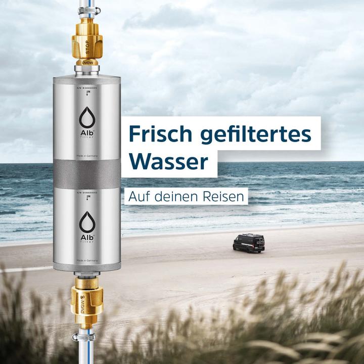 Immagine prodotto Alb filter FUSION Active+Nano Trinkwasserfilter | Camping-Set: Travel, Edelstahl Natur