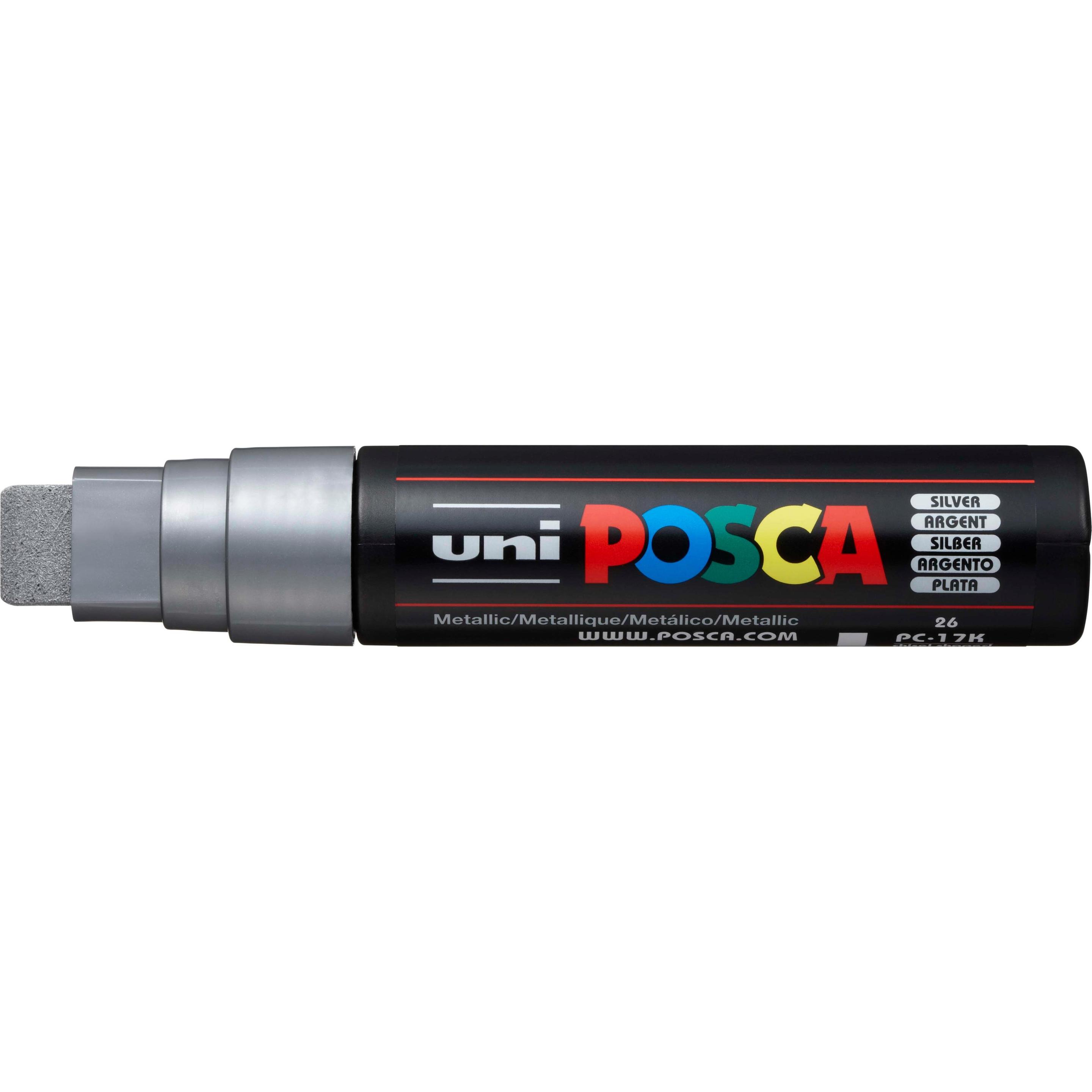 Posca, Marker, Marker PC-17K Rechteckspitze (Silber, 15 mm, 1 x)