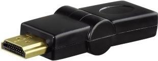 Image du produit Hama Compact Adapter HDMI Plug - HDMI Socket, swivelling, black (HDMI)