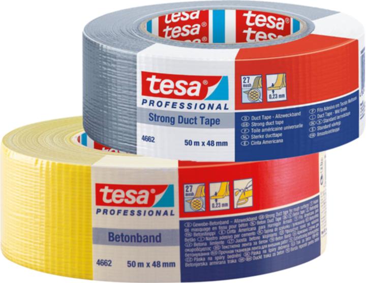 Actual product image tesa Concrete tape yellow 50m:48mm (48 mm)
