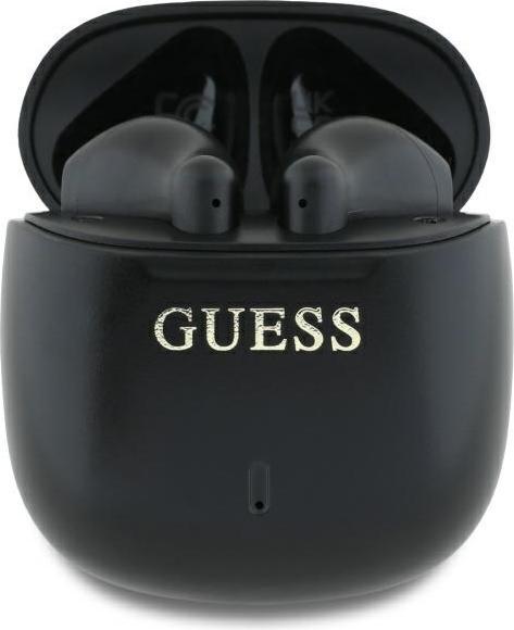 Produktbild Guess słuchawki Bluetooth GUTWSJ14ESGK TWS + stacja dokująca czarny/black Printed Classic Logo (ANC, 5 h, Kabellos)