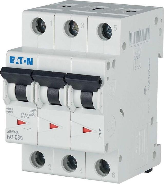 Image du produit Eaton Coupe-circuit, courbe en C, 3A, 3 pôles