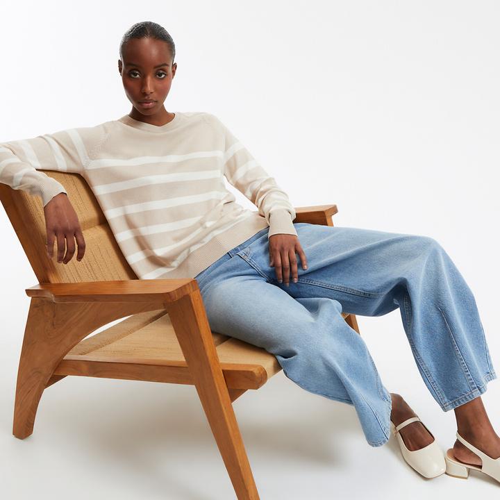 Produktbild La Redoute Collections Gestreifter Basic-Pullover (XL)