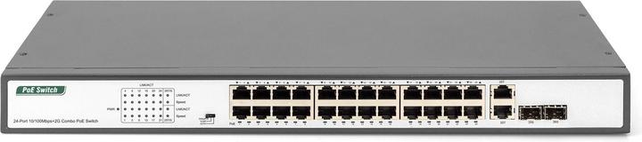 Actual product image Digitus 24-port Fast Ethernet PoE Switch (26 Ports)