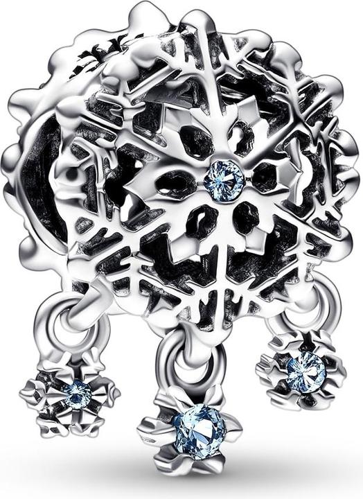 Pandora Charm Icy Snowflake (Silver 925, Enamel)