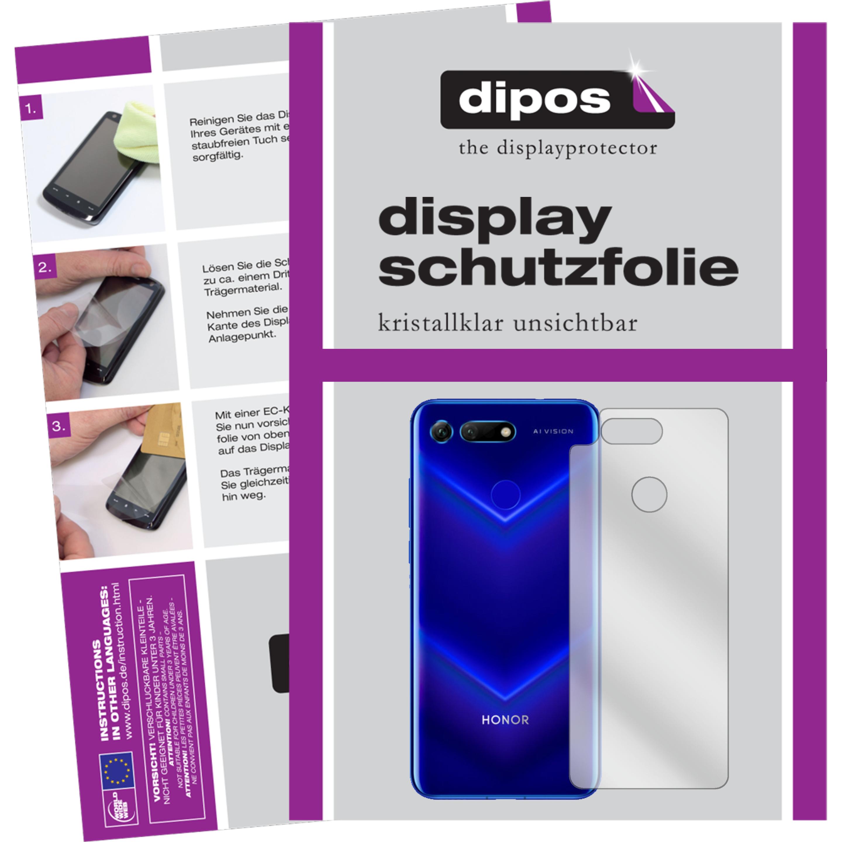 Dipos Displayschutzfolie Crystalclear (2 Stück, Honor View 20), Smartphone Schutzfolie, Transparent