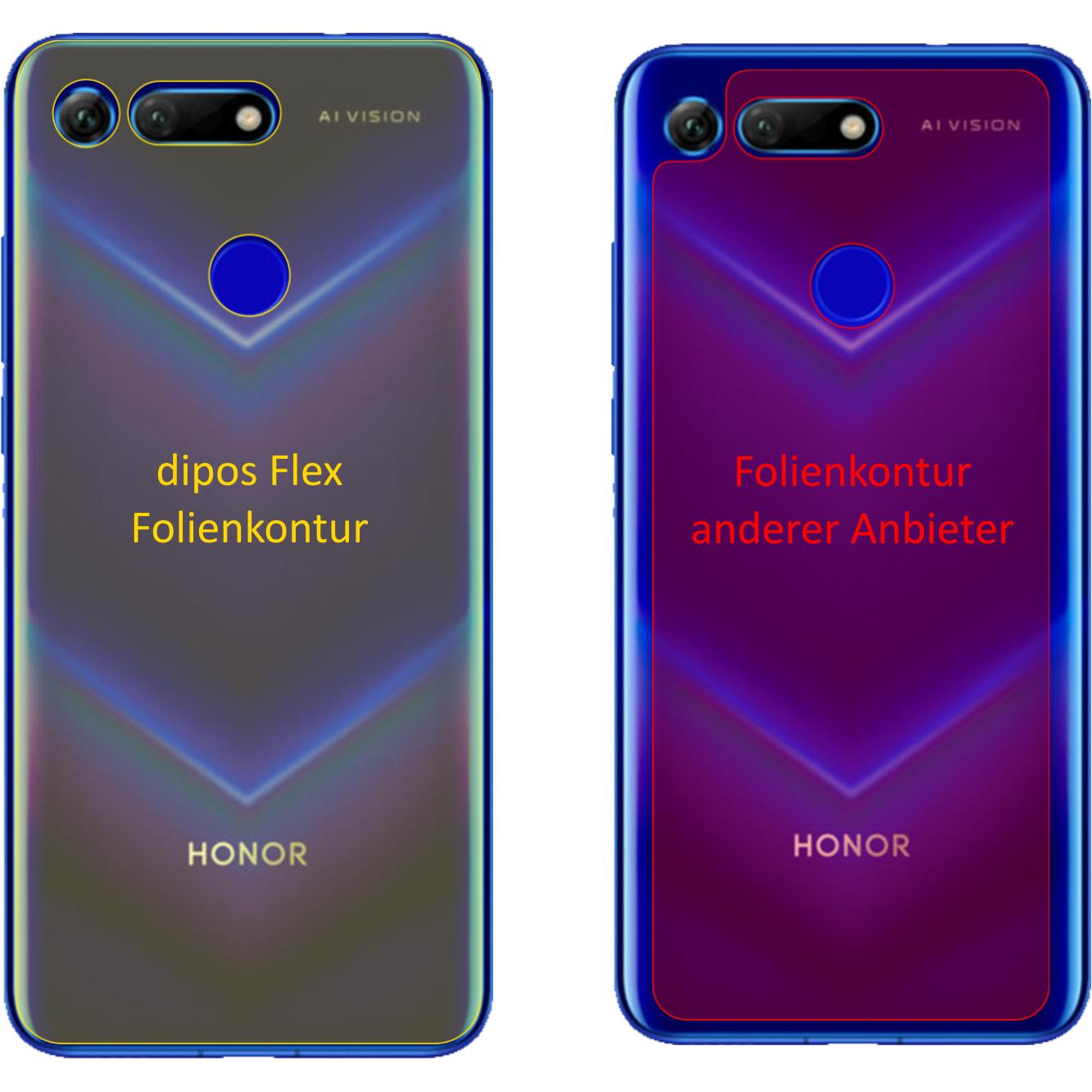 Thumbnail - Dipos Displayschutzfolie Full-Cover 3D (2 Stück, Honor View 20), Smartphone Schutzfolie, Transparent