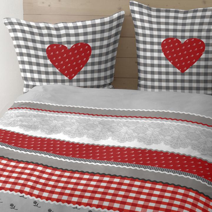 Productafbeelding Casatex Herz-Karo (Beddengoed set, 80 x 80 cm, 135 x 200 cm)