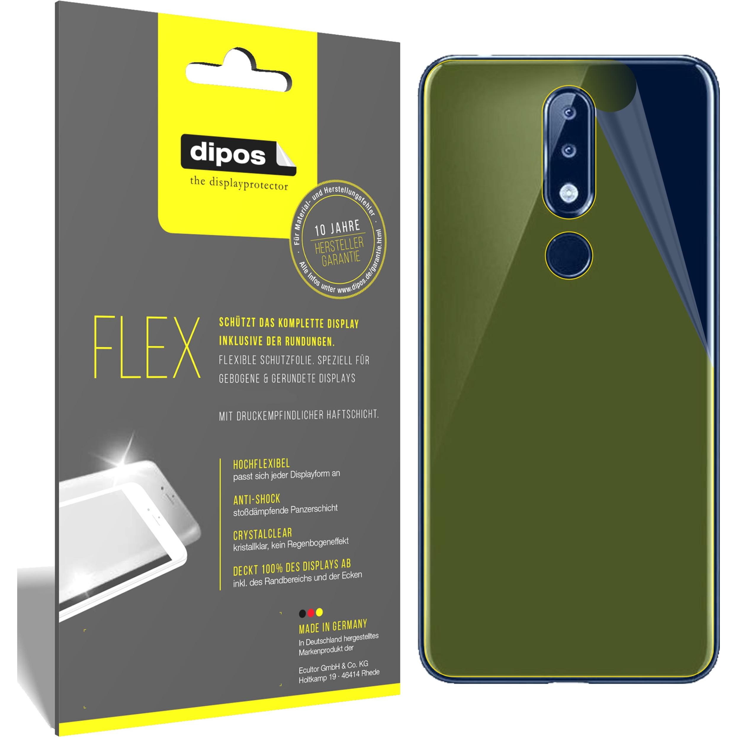 Dipos Displayschutzfolie Full-Cover 3D (3 Stück, Nokia 5.1 Plus), Smartphone Schutzfolie, Transparent
