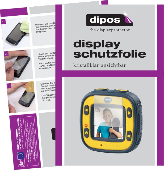 Produktbild Dipos Displayschutzfolie Crystalclear (Displayschutz, Vtech Kidizoom Action Cam)
