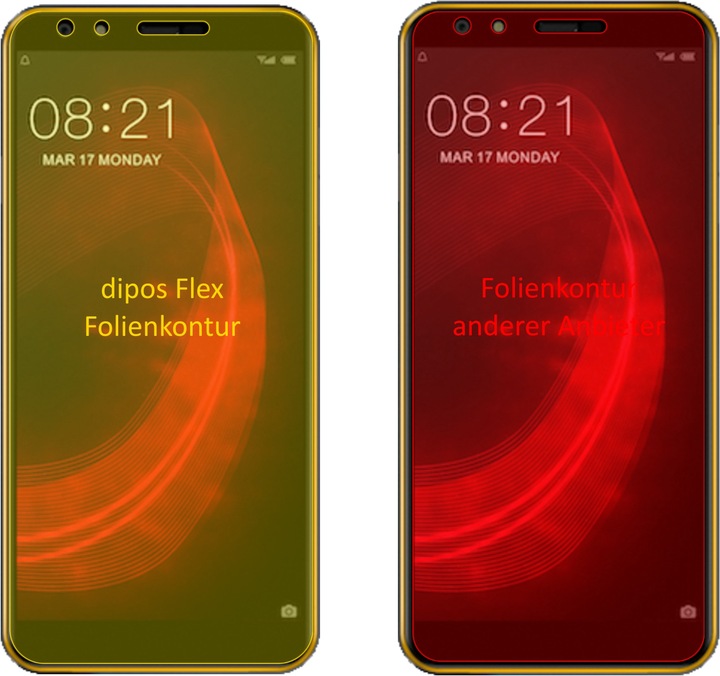 Produktbild Dipos Displayschutzfolie Full-Cover 3D (2 Stück, Nubia N2 Lite)