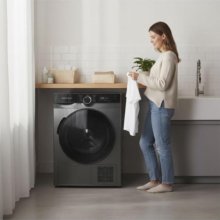 Actual product image Kibernetik FLTR514 FusionLine Wärmepumpentrockner 9kg C Klasse Titan (9 kg, Right)