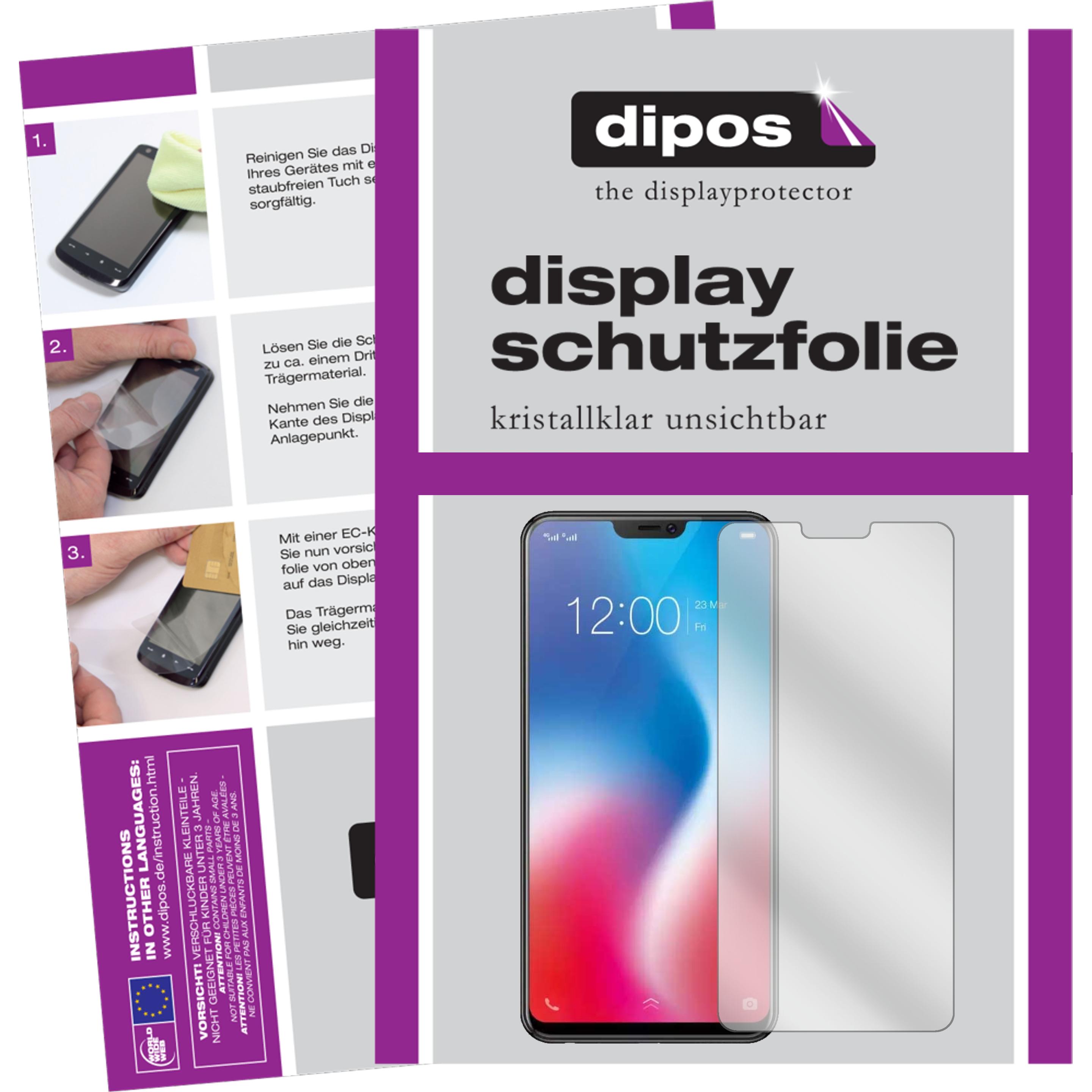 Dipos Displayschutzfolie Crystalclear (5 Stück, Vivo V9 Youth), Smartphone Schutzfolie, Transparent