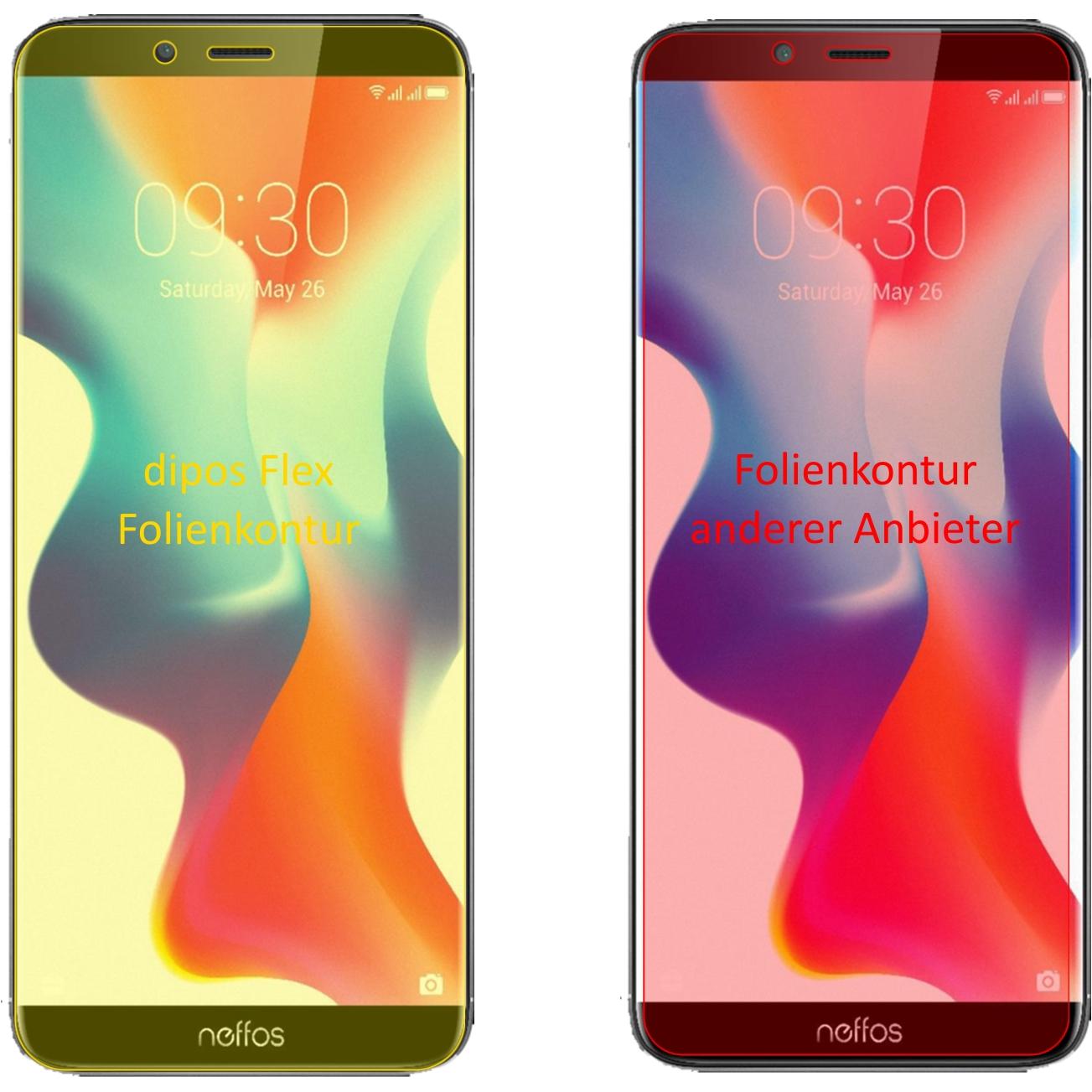 Thumbnail - Dipos Displayschutzfolie Full-Cover 3D (3 Stück, TP-Link Neffos X9), Smartphone Schutzfolie, Transparent