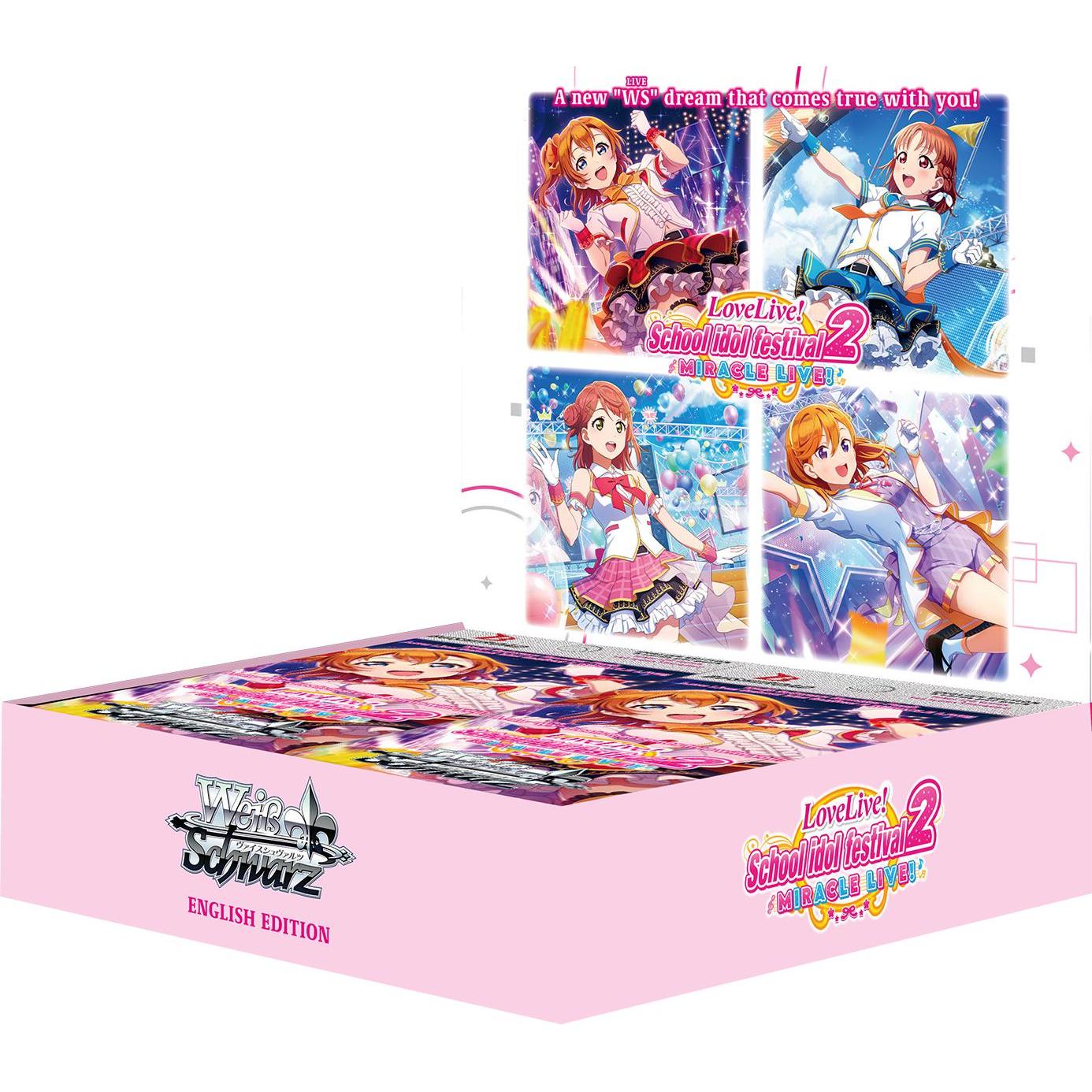 Bushiroad Love Live School Idol Festival 2 MIRACLE LIVE! Display di richiamo (16) - Bianco Nero TCG - IT (Inglese, Display del booster)