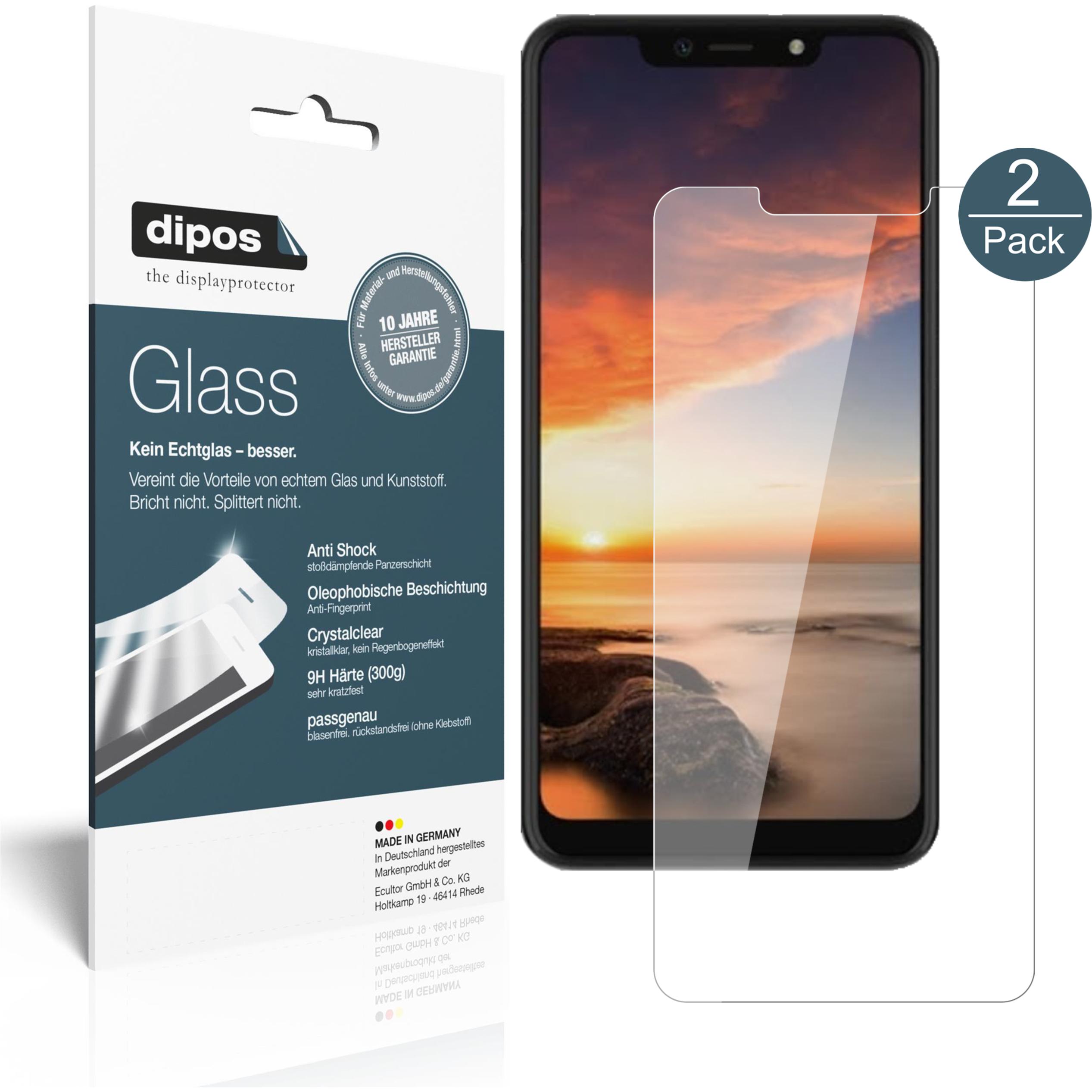 Dipos Displayschutz Anti-Shock (2 Stück, HiSense H18), Smartphone Schutzfolie, Transparent