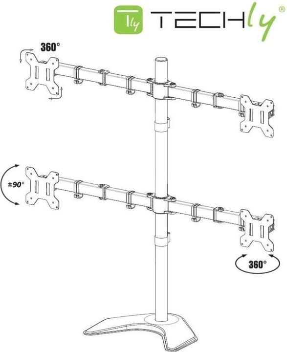 Actual product image Techly Desk mount for LCD TV LED 13 27 stand (Table, 27.01")