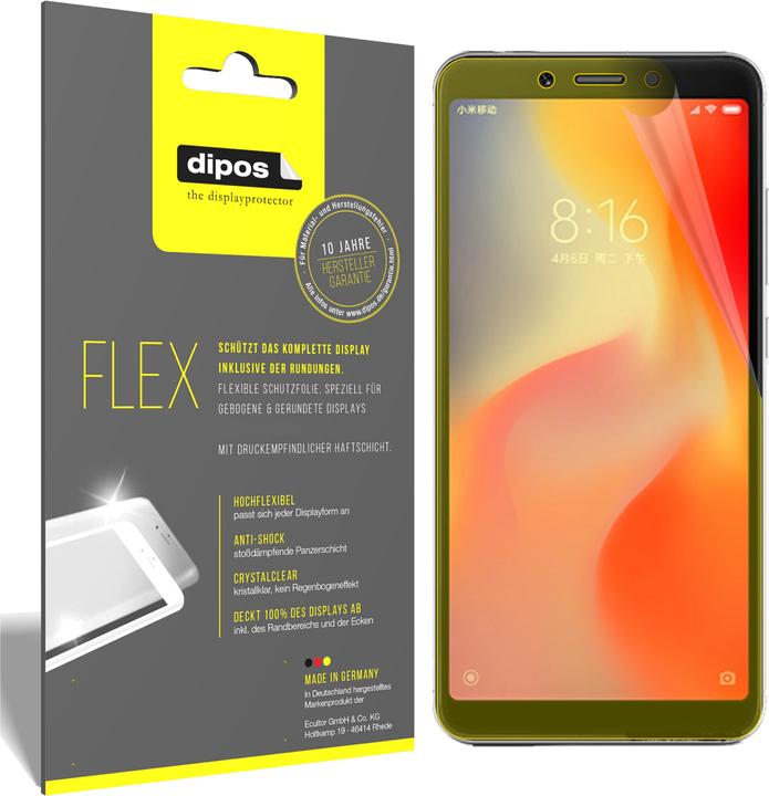 Produktbild Dipos Displayschutzfolie Full-Cover 3D (2 Stk., Xiaomi Redmi 6)