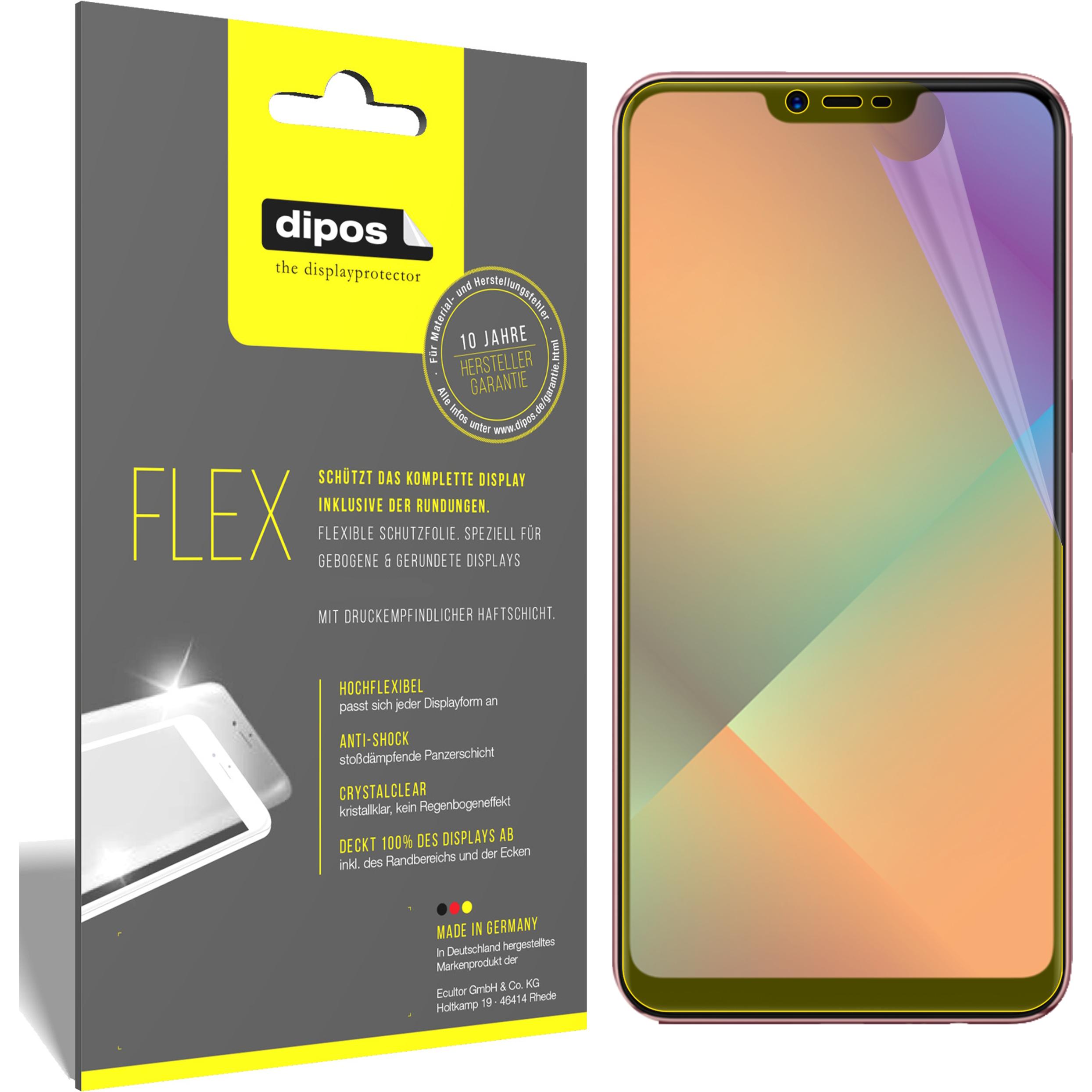 Dipos Displayschutzfolie Full-Cover 3D (3 Stück, Oppo A5 (2020)), Smartphone Schutzfolie, Transparent