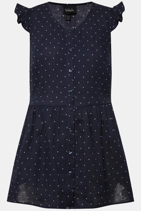 Actual product image Ulla Popken Bellieva Ruffled Button Down Tank (46, 48)