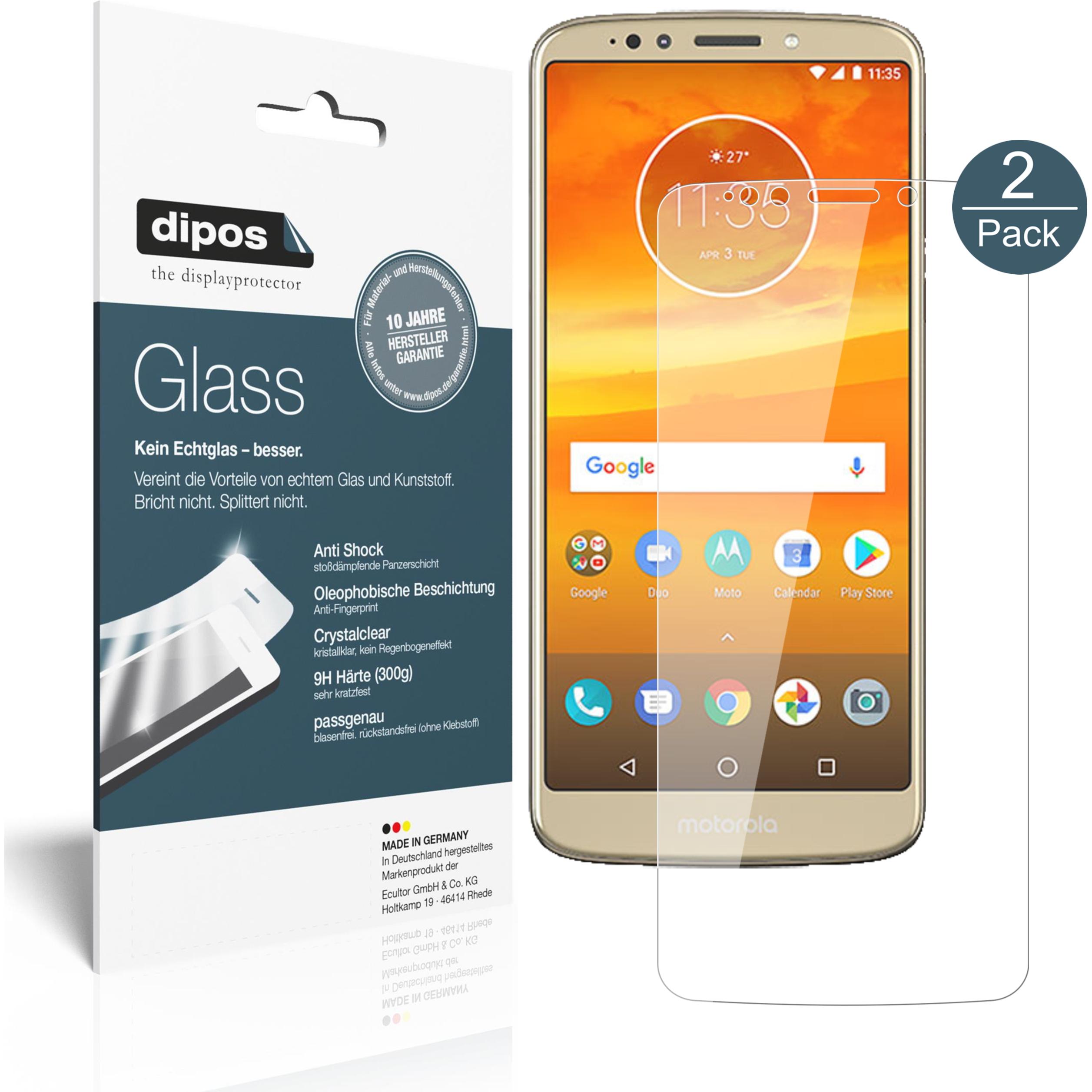 Dipos Displayschutz Anti-Shock (1 Stück, Motorola Moto E5), Smartphone Schutzfolie, Transparent