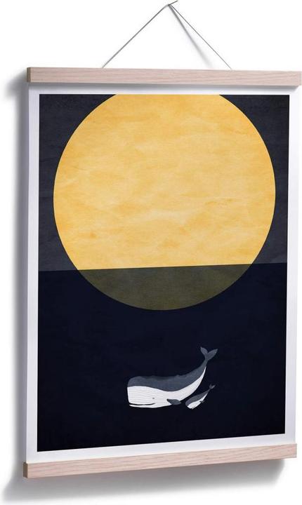 Actual product image Trenddeko Full moon over the sea (24 x 30 cm)