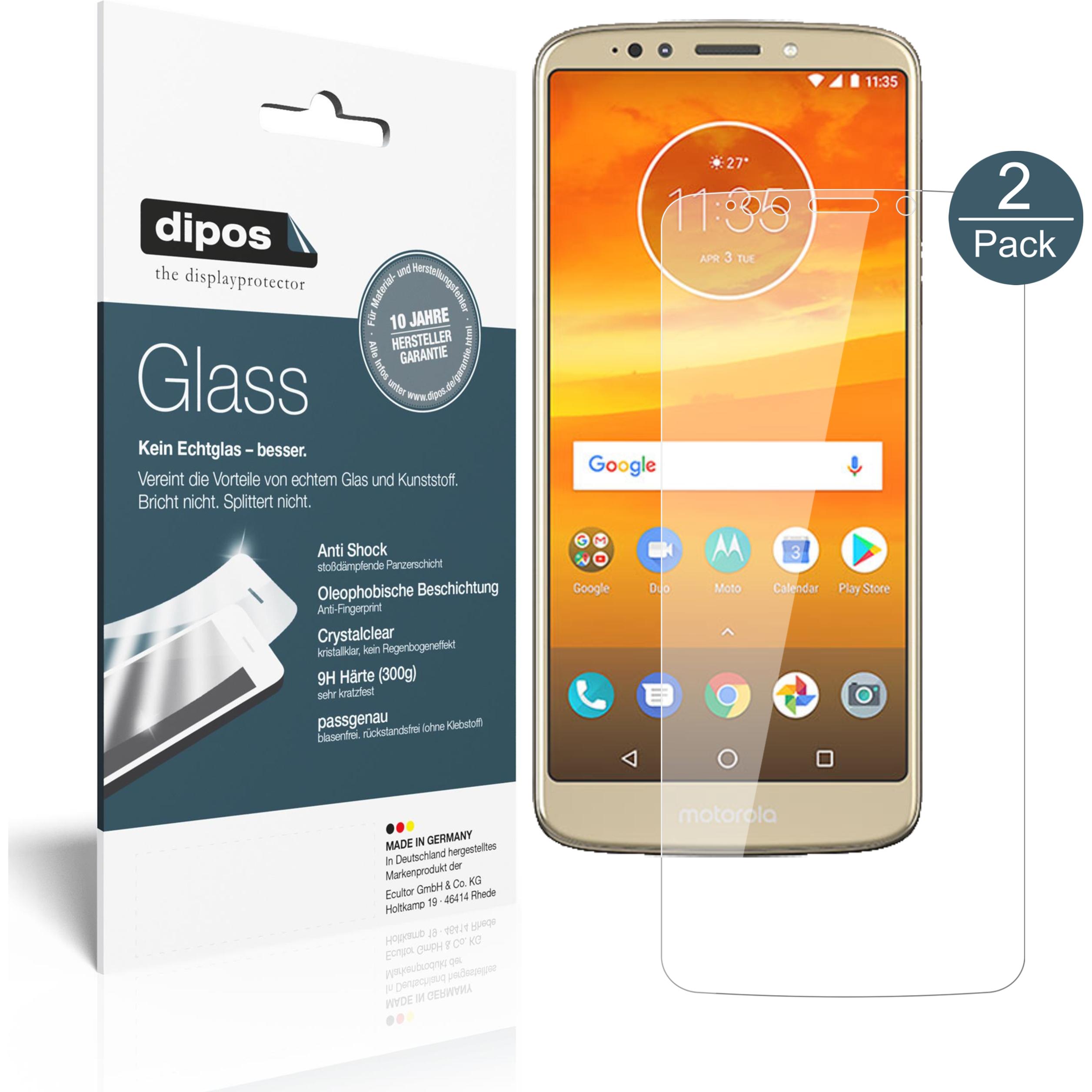 Dipos Displayschutz Anti-Shock (1 Stück, Motorola Moto E5 Plus), Smartphone Schutzfolie, Transparent