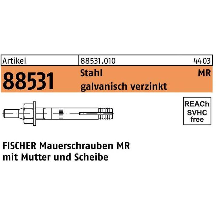 Thumbnail - Fischer, Dübel, Mauerschraube MR 8 (25 Stk.)