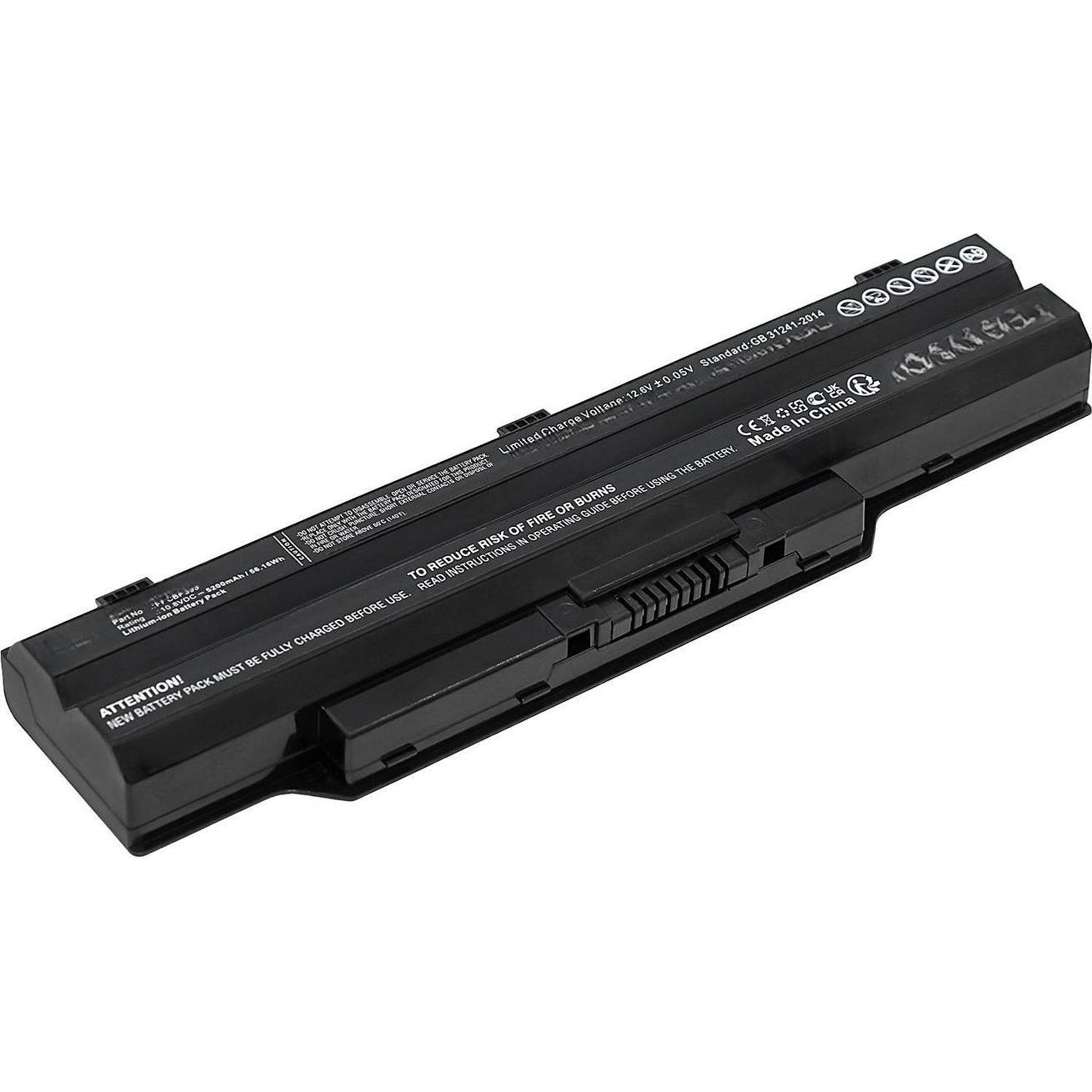 CoreParts Battery for Fujitsu Notebook (5200 mAh), Notebook Akku, Schwarz