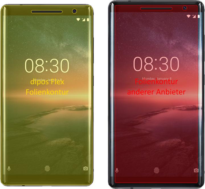 Actual product image Dipos Screen Protector Full-Cover 3D (3 pcs., Nokia 8 Sirocco)