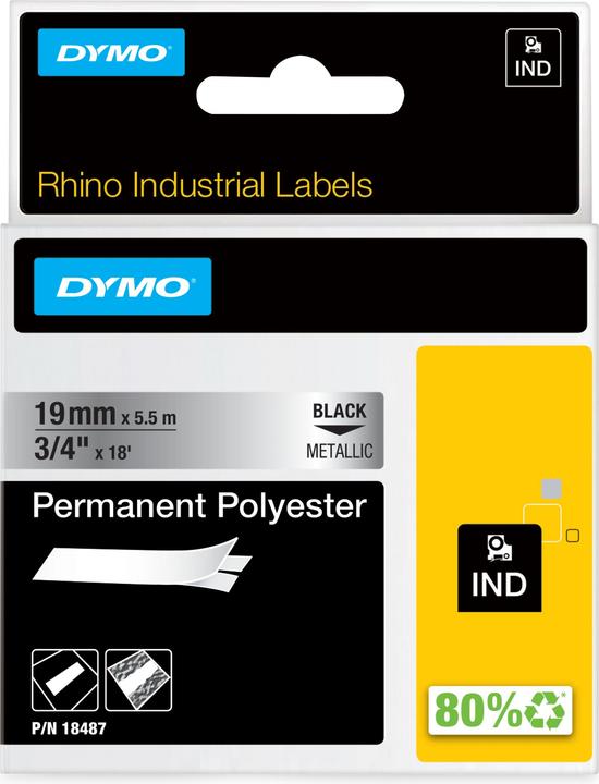 Actual product image Dymo Polyester labels (1.90 cm)