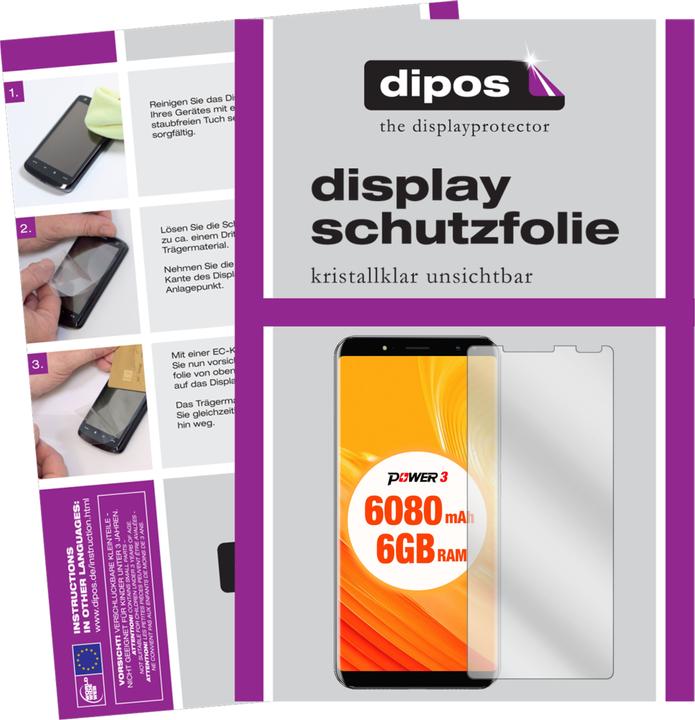 Actual product image Dipos Screen Protector Crystalclear (5 pcs., Ulefone Power 3)