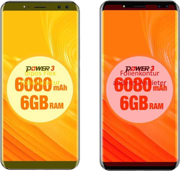 Actual product image Dipos Screen Protector Full-Cover 3D (2 pcs., Ulefone Power 3)