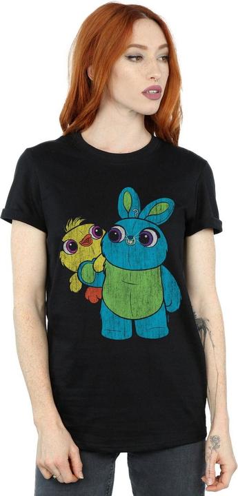 Immagine prodotto Disney Toy Story 4 Ducky And Bunny Distressed Pose Maglietta Ampia Donna (5XL)